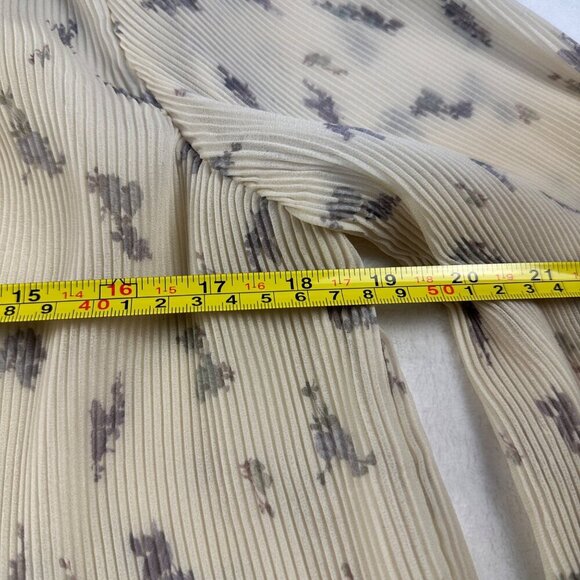 GANNI Pleated Georgette Midi Dress Sz 36/M Feminine Whimsical Cottagecore - Picture 12 of 16